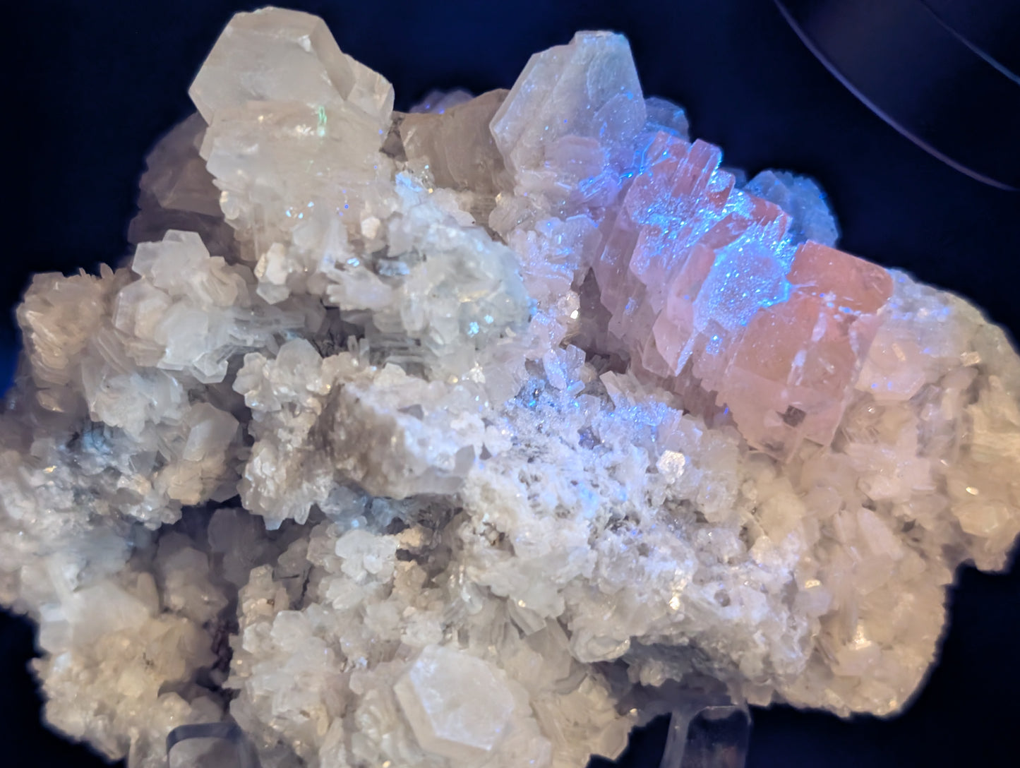 Calcite on Chalcedony with Pyrite Sprinkles
