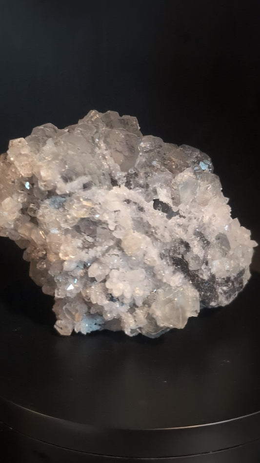 Green Fluorite with Calcite