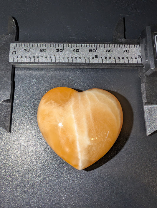 Orange Calcite Heart A