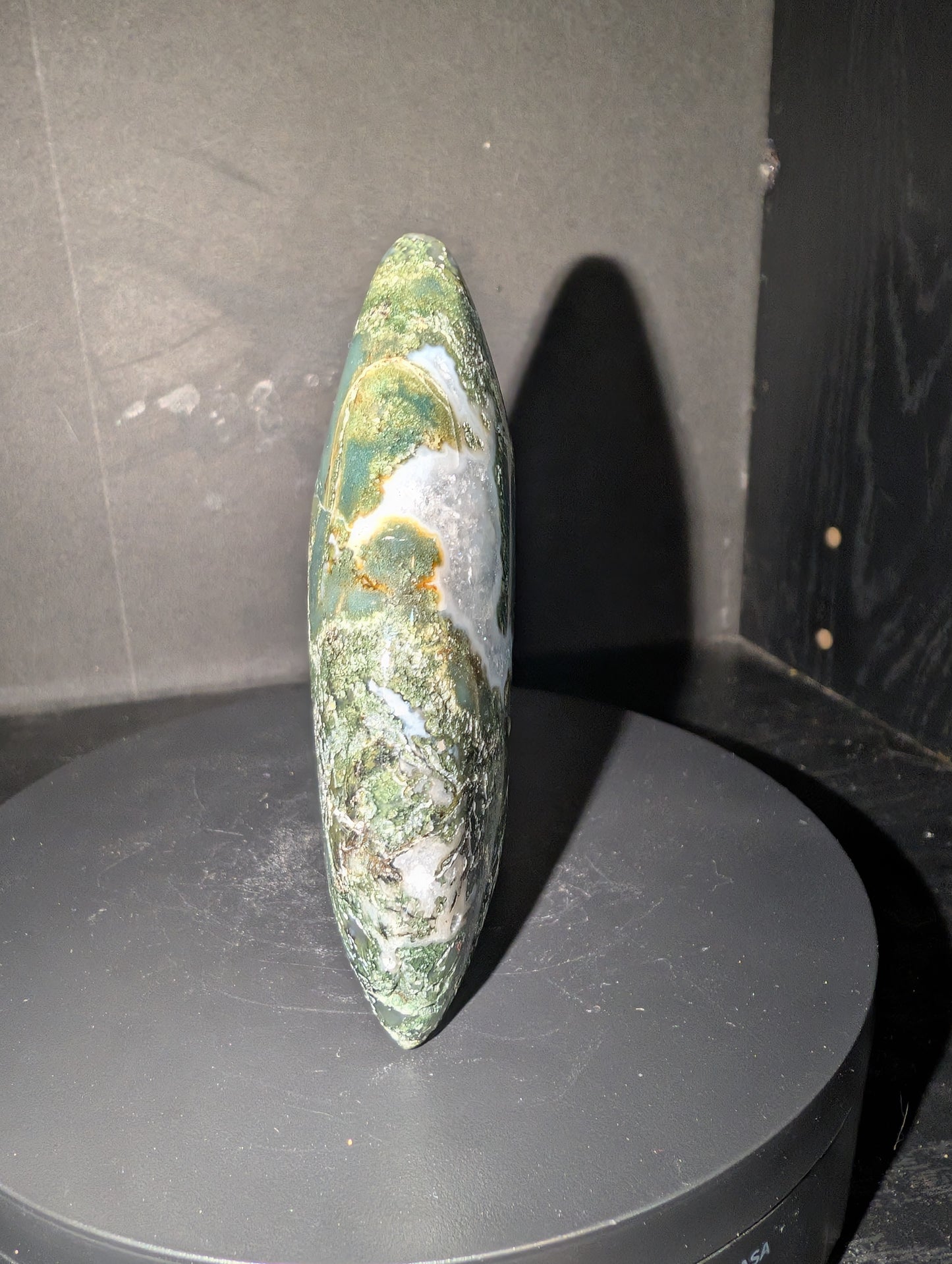 Moss Agate Tear Drop B
