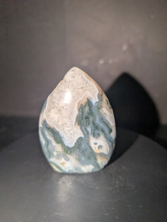 Moss Agate Tear Drop D
