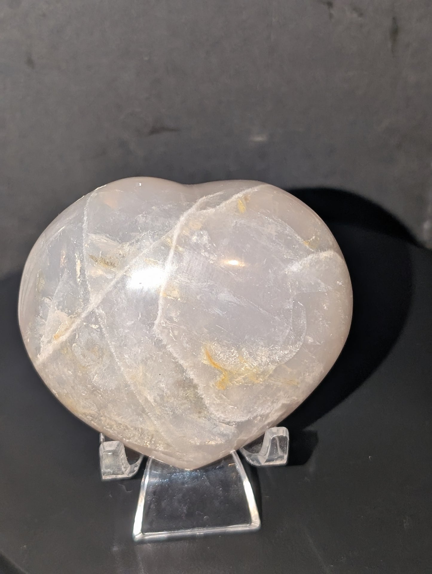 Blue Rose Quartz Puffy Heart