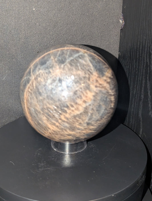 XL Black Moonstone Sphere