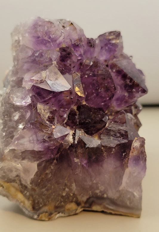 Amethyst Cluster with Rutile Inclusions