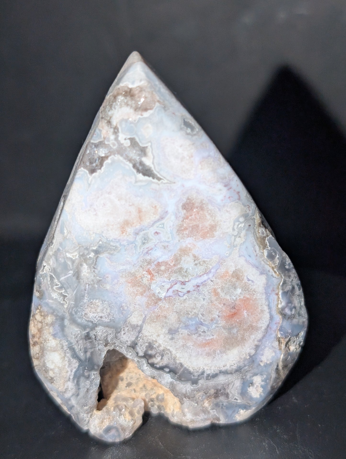 Blue Flower Agate Tear Drop