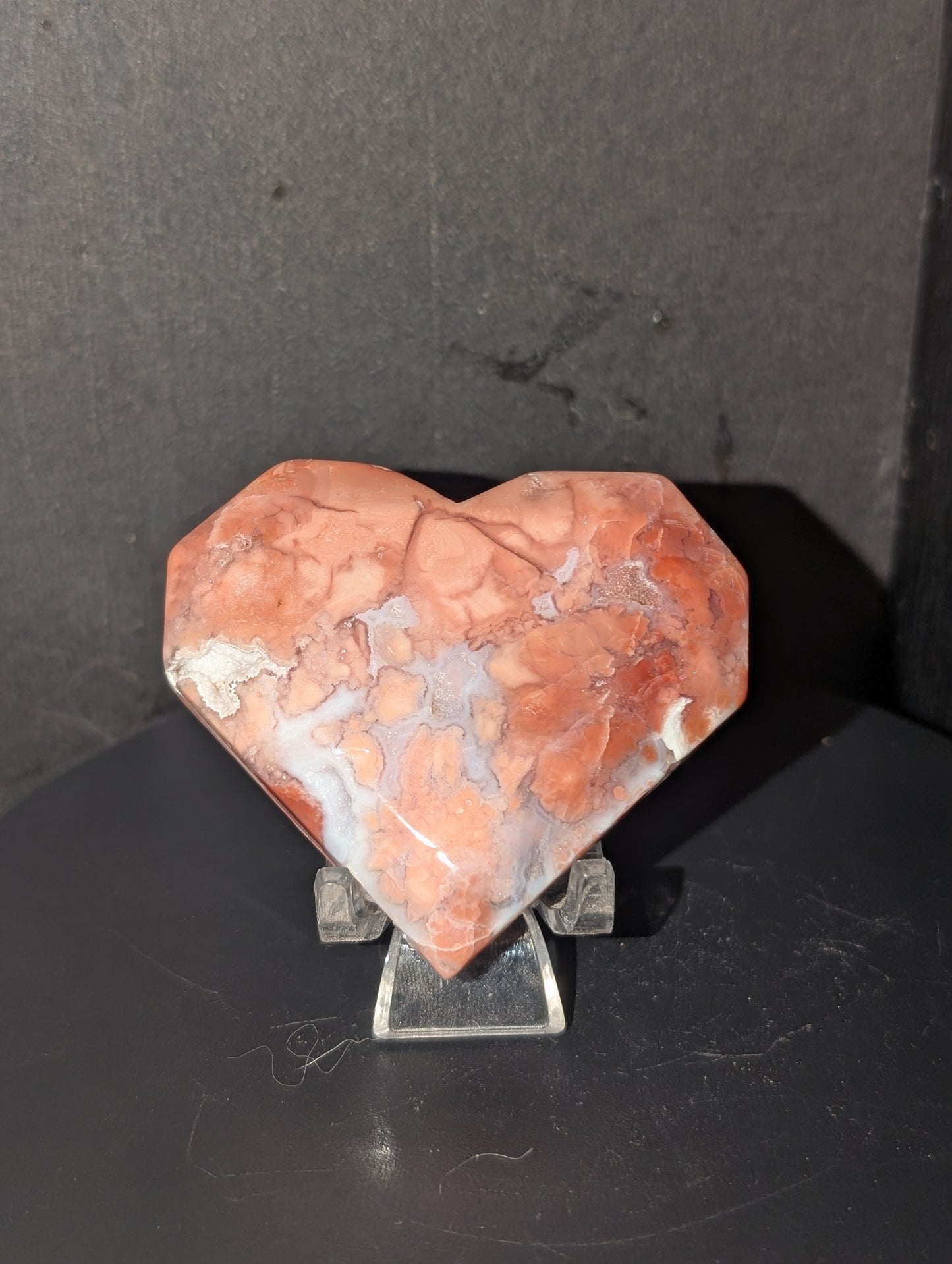 Cotton Candy Agate Heart