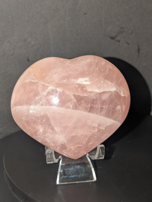 Rose Quartz Puffy Heart A
