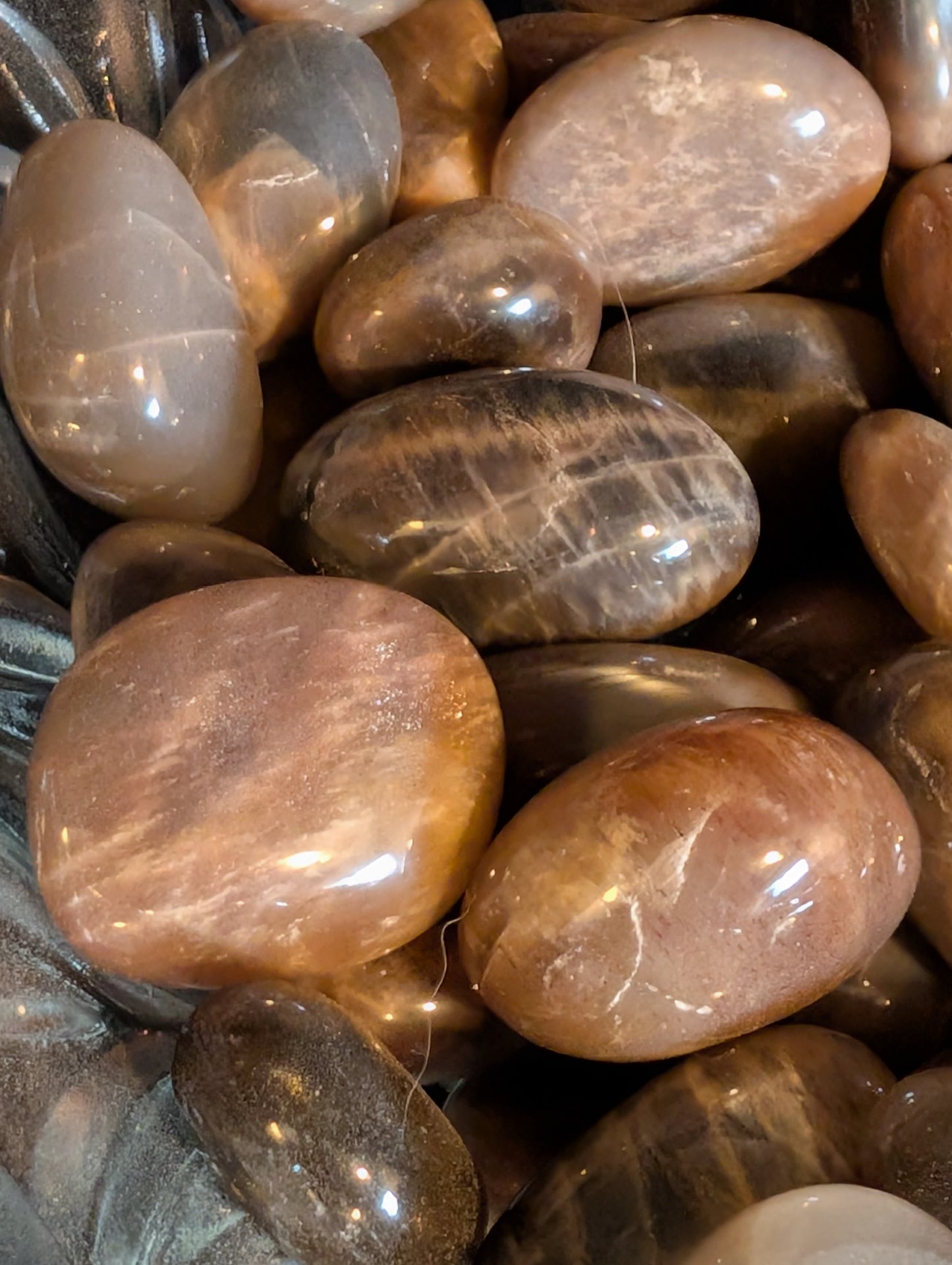 Black Sunstone Tumbles