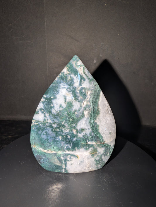 Moss Agate Tear Drop C