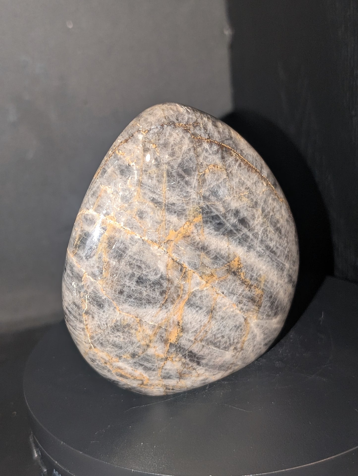 Silver and Black Moonstone Freeform