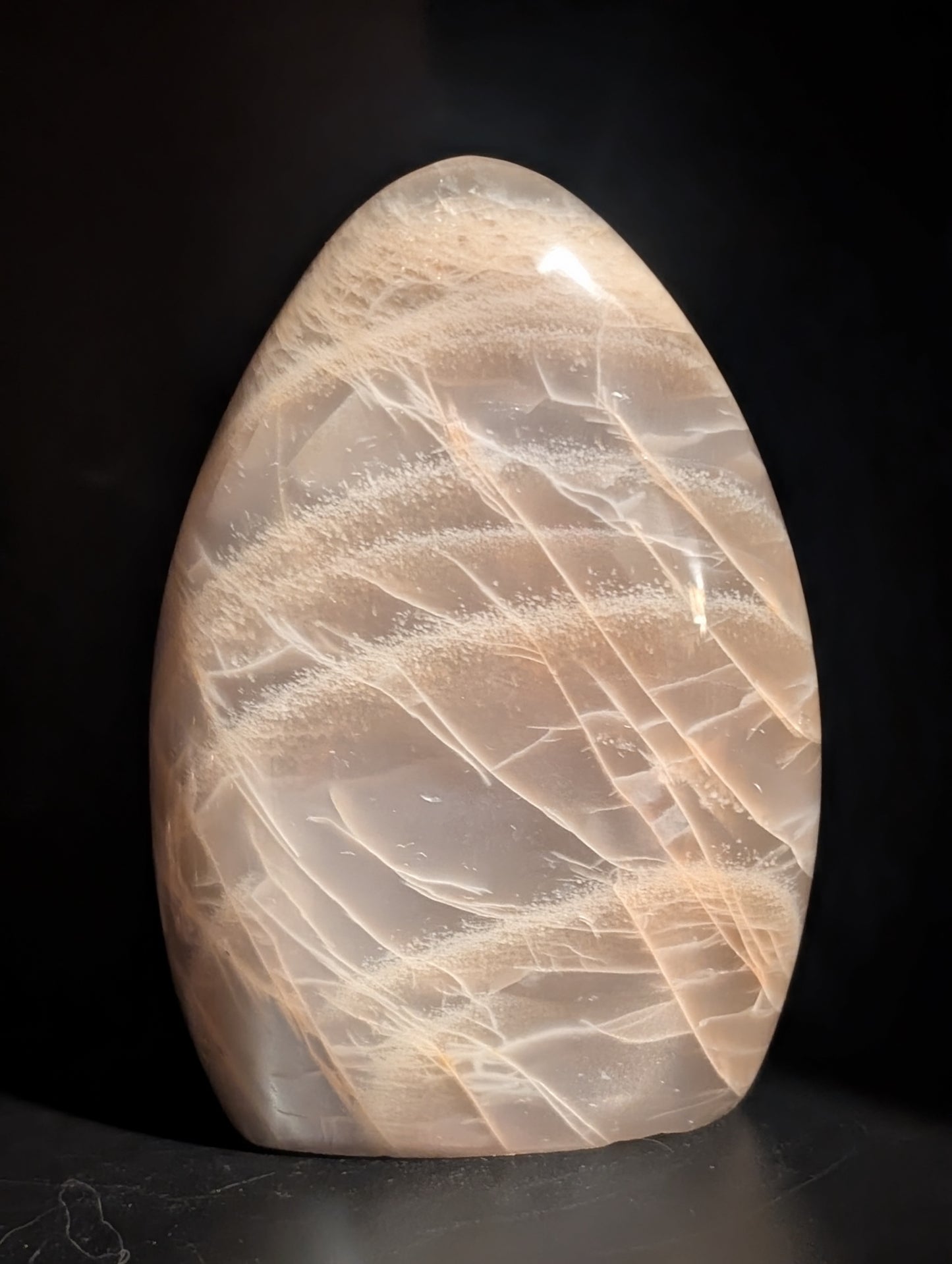 Med Dual Flash Peach Moonstone Freeform