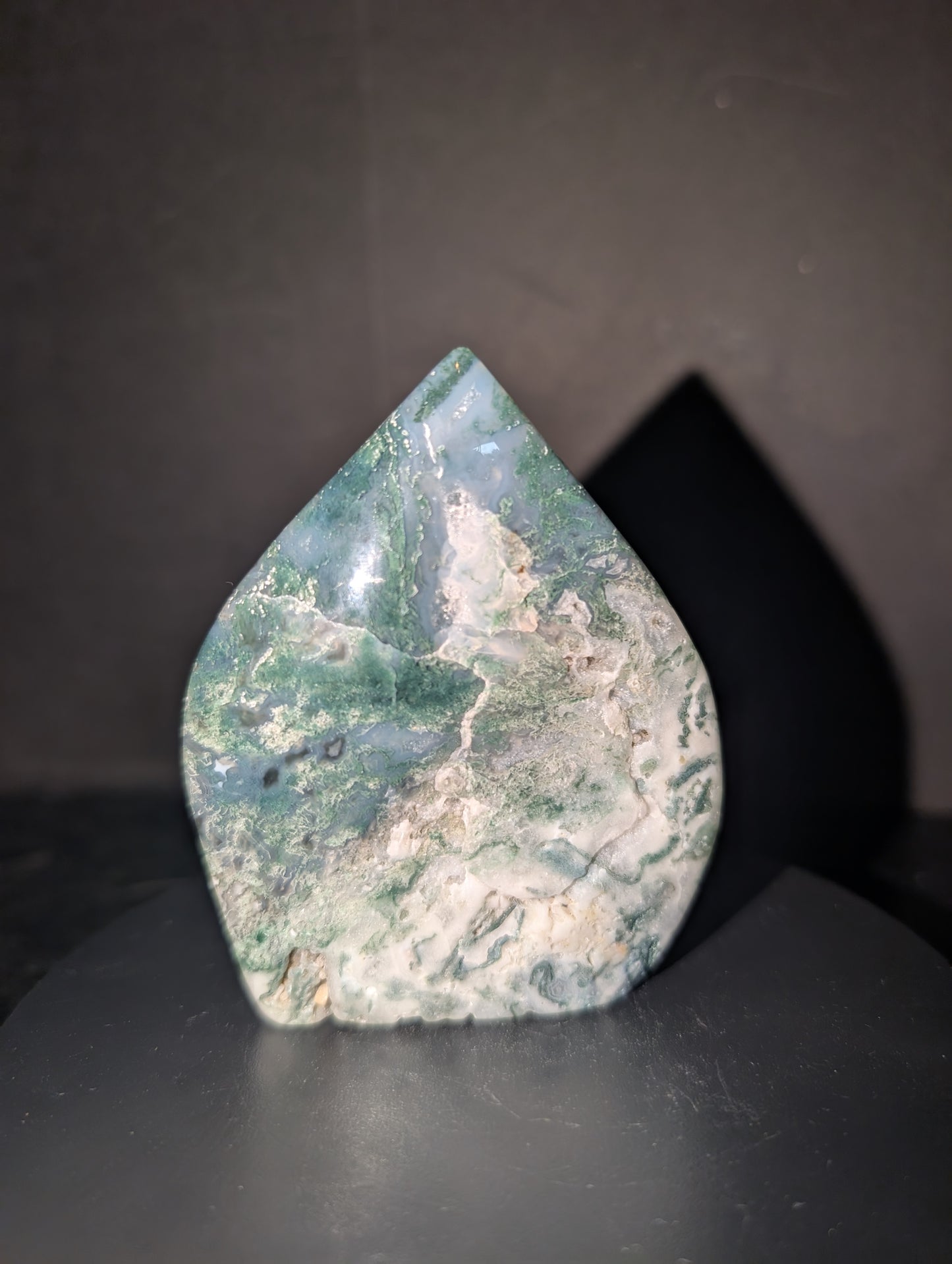 Moss Agate Tear Drop A